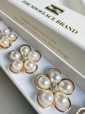 Knapsmykke / Botton Cover / Skjortesmykke Pearl flower - Perfekt accessories