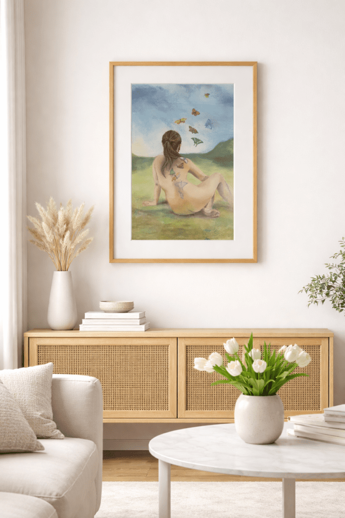 Kunst og Karisma, maleri af Ellen Birch